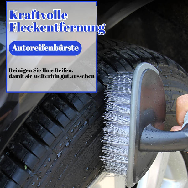 Car Tire & Rim Brush - Heavy-Duty Wheel Cleaning and Decontamination Tool