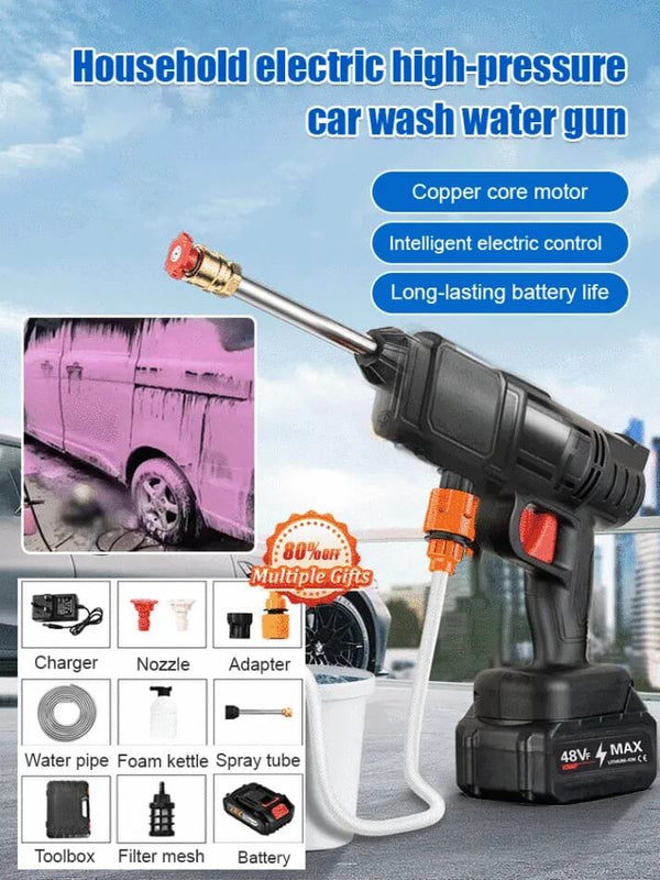 High-Pressure Spray Gun - Multi-Use Car Wash & Cleaning Tool