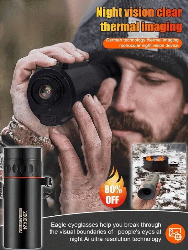 Infrared Thermal Imaging Monocular - Long-Range Night Vision Detection Device