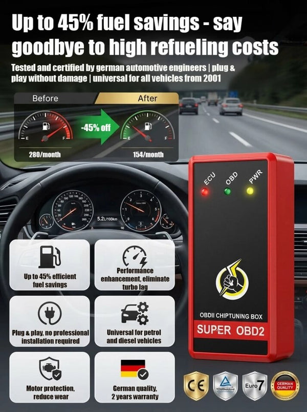 OBD2 Nitro Optimizer Fuel Saver - Plug-and-Play Car Fuel Efficiency Device