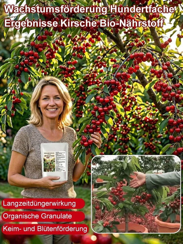 Organic Cherry Fertilizer - Growth-Promoting Plant Nutrient Formula for Healthier Trees & Higher Yields