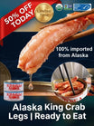 Russian King Crab Leg Meat - Ready-to-Eat Wild-Caught High-Protein Seafood Snack