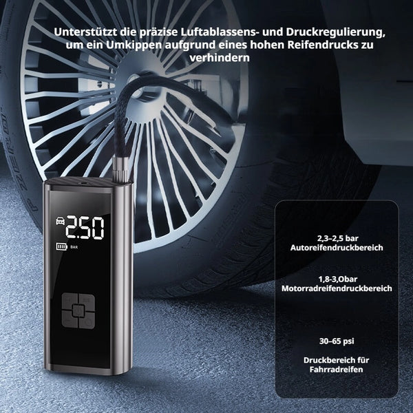 Wireless Portable Tire Inflator - Multifunctional Car Air Pump Compressor