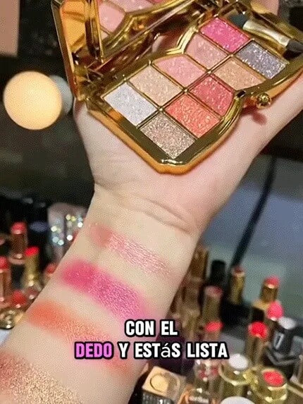10-Color Glitter Eyeshadow Palette - Waterproof High-Pigment Makeup Set