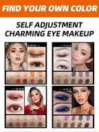 10-Color Glitter Eyeshadow Palette - Waterproof High-Pigment Makeup Set