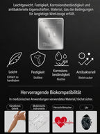 100% Titanium Cutting Board - Antibacterial Microplastic-Free Premium Kitchen Board