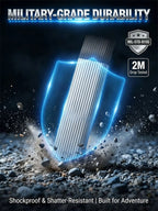 16TB Military-Grade Portable Hard Drive - Secure High-Speed 1000MB/s External Storage