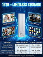 16TB Portable SSD - IP54 Waterproof Shockproof External Storage for iPhone, Mac & PC (Factory Price Sale)