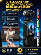 180° Rotating Lens Video Recorder - Portable Smart Outdoor Recording Camera