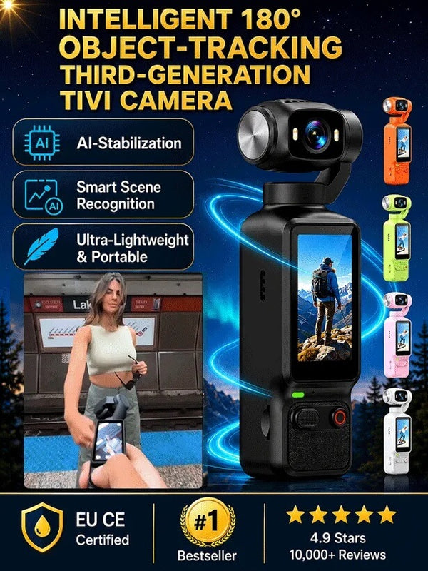 180° Rotating Lens Video Recorder - Portable Smart Outdoor Recording Camera