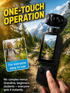 180° Rotating Lens Video Recorder - Portable Smart Outdoor Recording Camera