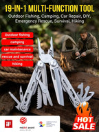 19-in-1 Multi-Tool - Pocket-Sized All-Purpose Outdoor Toolbox