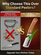 2-in-1 Peeler & Slicer - Sharp Kitchen Tool for Fast, Easy Food Prep