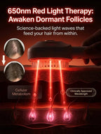 3-in-1 Red Light Hair Growth Comb - Strengthens Hair & Revitalizes Follicles