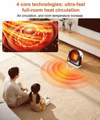 4-in-1 Electric Heater - Fast Heating Home Warmer for Extreme Cold Conditions