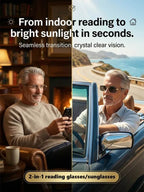 4K Vision Smart Glasses - Instant Near & Far Focus Without Switching Eyewear