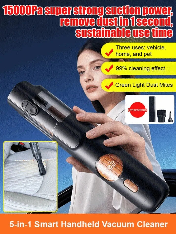 5-in-1 Vacuum Cleaner - Car & Home Powerful Suction Cleaner
