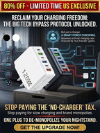 6-Port Fast Charging Adapter - Multi-Device Power Hub for Extended Battery Life