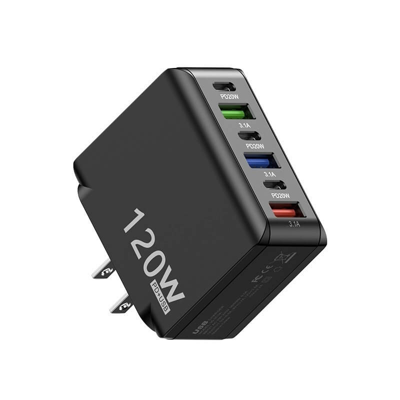 6-Port Fast Charging Adapter - Multi-Device Power Hub for Extended Battery Life