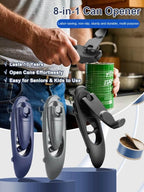 8-in-1 Can Opener - Multi-Function Kitchen Tool E0175