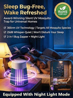 AI Smart Mosquito Repellent Night Light - Ultrasonic & LED Dual Insect Control