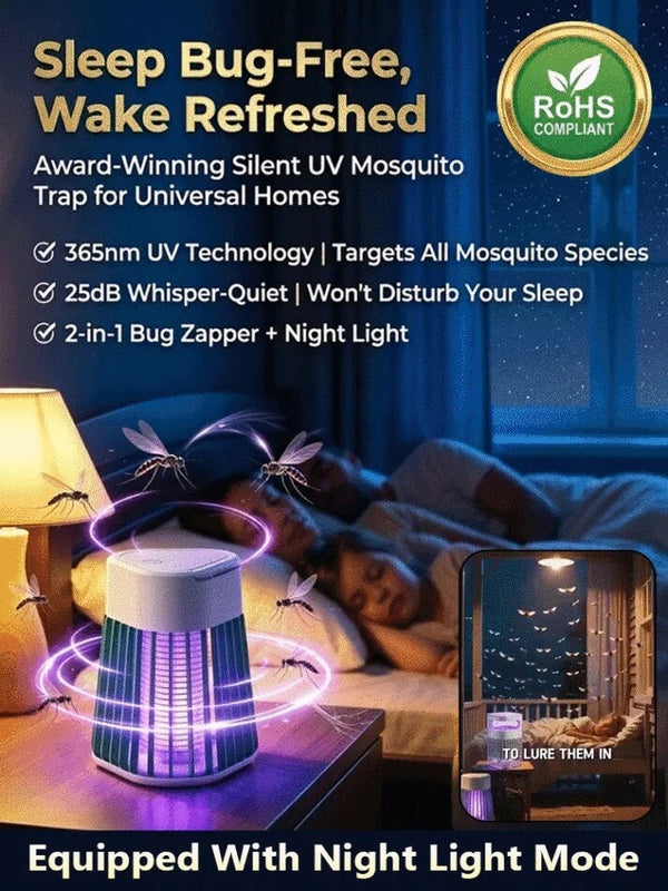 AI Smart Mosquito Repellent Night Light - Ultrasonic & LED Dual Insect Control