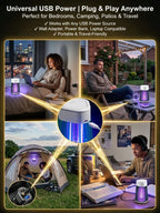 AI Smart Mosquito Repellent Night Light - Ultrasonic & LED Dual Insect Control