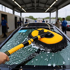 Adjustable Chenille Car Wash Mop - 3-Piece Soft Cleaning Brush Set for Vehicles