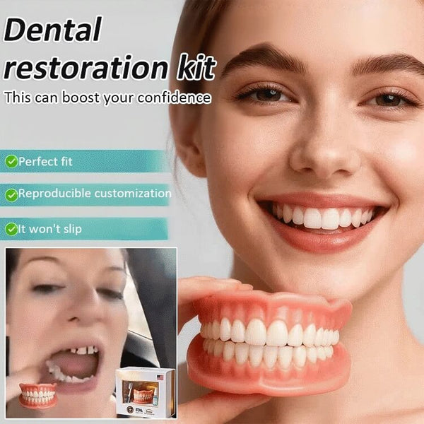 All-Inclusive Denture Care Kit - Custom Fit Denture Enhancement & Maintenance Set