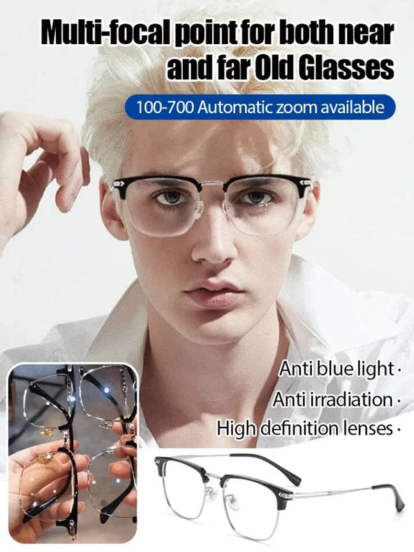 Auto-Zoom Blue Light Reading Glasses - Blocks 99.9% of Harmful Blue Light
