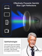 Auto-Zoom Blue Light Reading Glasses - Blocks 99.9% of Harmful Blue Light