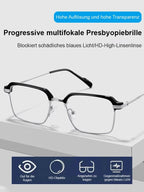 Auto-Zoom Photochromic Reading Glasses - Blue Light Protection Smart Eyewear for Presbyopia