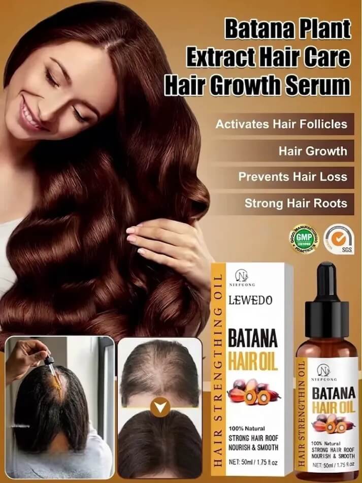 Batana Hair Growth Oil - Natural Hair Thickening & Follicle Care Formula