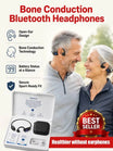 Bone Conduction Bluetooth Headphones - Open-Ear Comfort Audio for Seniors and Everyday Use