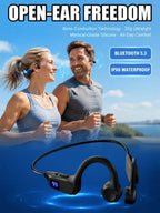 Bone Conduction Bluetooth Headphones - Open-Ear Comfort Audio for Seniors and Everyday Use