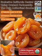 California Giant Dried Apricots - Egg-Sized Natural Fiber-Rich Healthy Snack