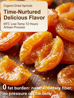 California Giant Dried Apricots - Egg-Sized Natural Fiber-Rich Healthy Snack