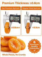 California Giant Dried Apricots - Egg-Sized Natural Fiber-Rich Healthy Snack