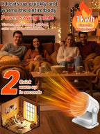 Ceramic Space Heater - Fast 3-Second Heating Energy-Saving Warmer