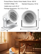 Ceramic Space Heater - Fast 3-Second Heating Energy-Saving Warmer