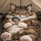 Cloud Plush Cat Sleeping Bag - Full Body Cozy Wrap for Comfort & Sleep