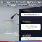 Color-Changing Anti-Blue Light Presbyopia Glasses】Automatic Adjustment From 100 To 700 Degrees Ensures You Never Need To Change Glasses Due To Prescription Changes For Life