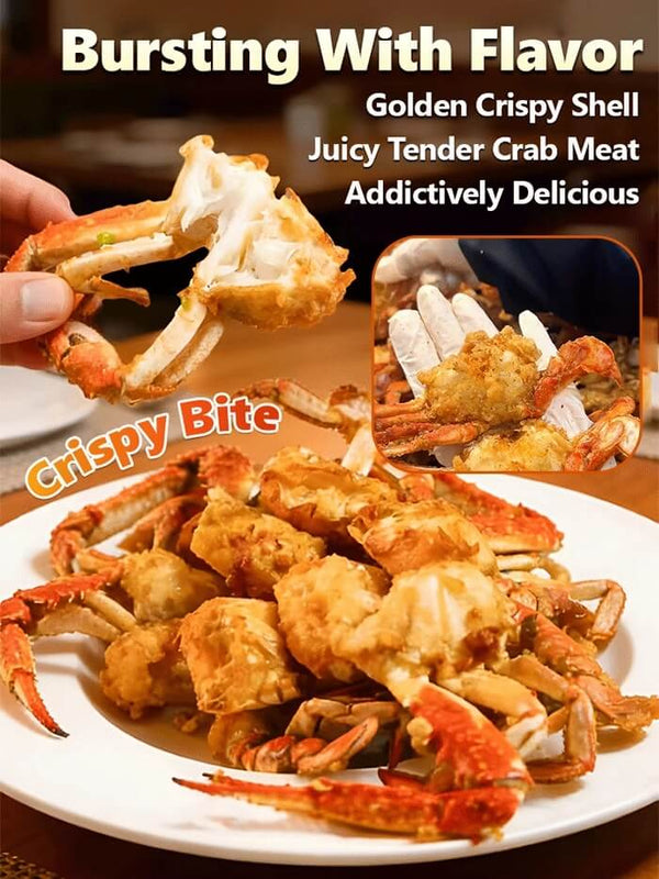 Crispy Baby Crabs Snack - Edible Shell High-Protein Fried Seafood Treat