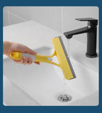 Double-Sided Window Squeegee - Built-In Spray Bottle Glass Cleaning Tool