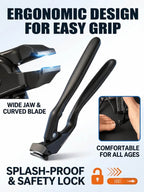 Ergonomic Nail Clippers - Easy Grip Thick Nail Trimmer