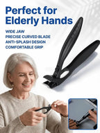 Ergonomic Nail Clippers - Easy Grip Thick Nail Trimmer