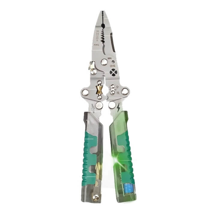 Folding Electrical Tool Set - Multi-Function Tester, Screwdriver & Wire Stripper Kit