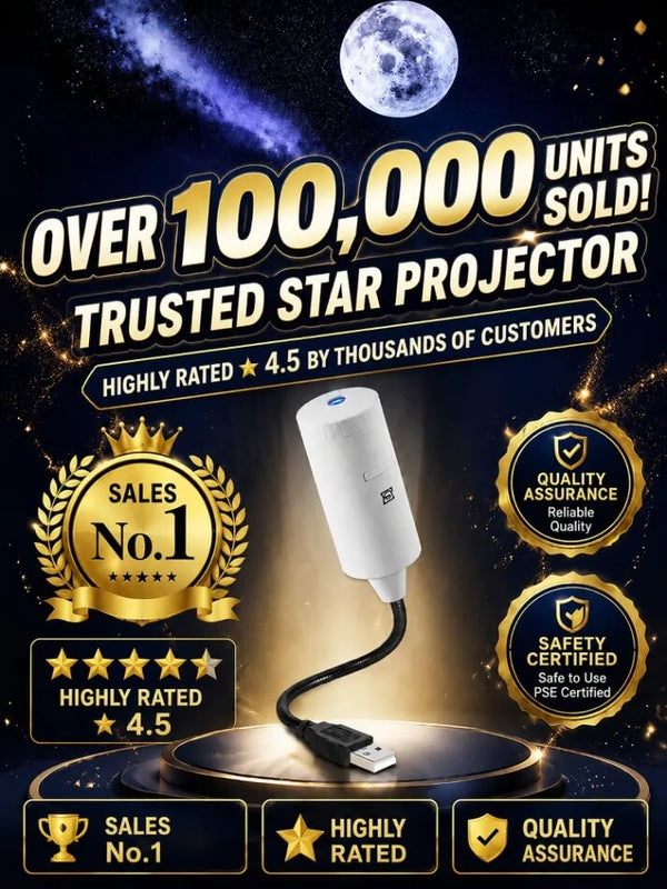 HD Galaxy Projector - 2M+ Lens for Vivid Moon & Galaxy Views