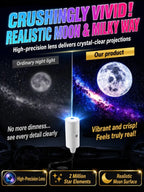 HD Galaxy Projector - 2M+ Lens for Vivid Moon & Galaxy Views