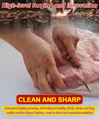 Hand Forged Meat Knife Cuts Meat Like Tofu.